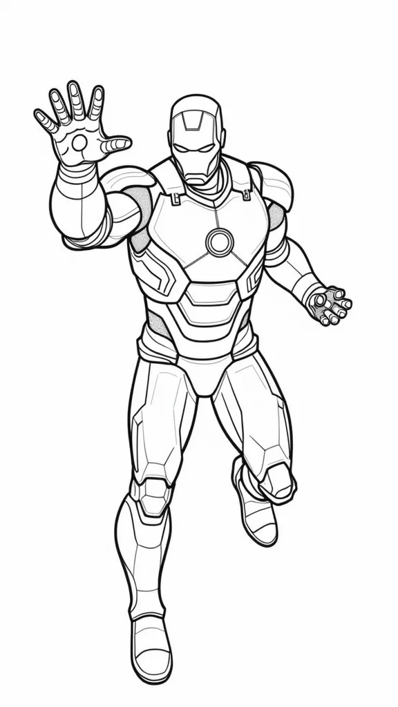 Páginas para colorear de Iron Man Imprimible gratis